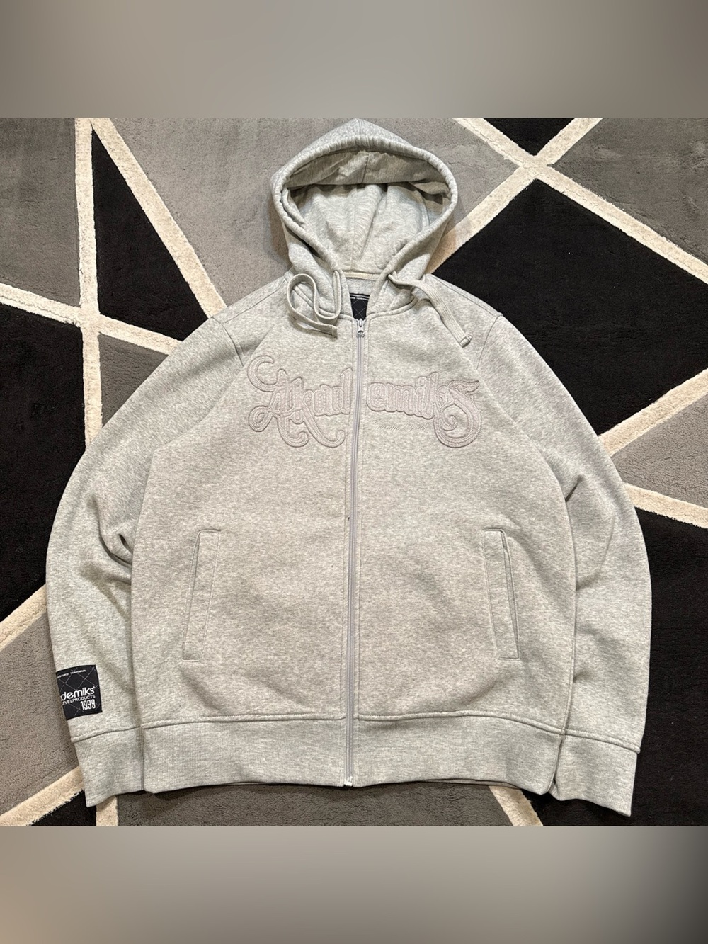Vintage Y2K Akademiks zip-up embroidered hoodie